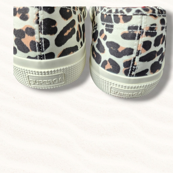 SUPERGA sneakers shoes leopard print black white cream SIZE W 8½ M 7 - Picture 4 of 10
